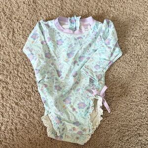 Ruffle Butts Pastel Floral Baby Swimsuit